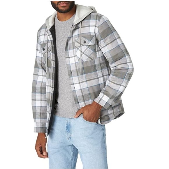 NWT Wrangler Authentics Men's Long Sleeve Quilted Jacket Size L Gray $100 8C015 - Picture 5 of 5